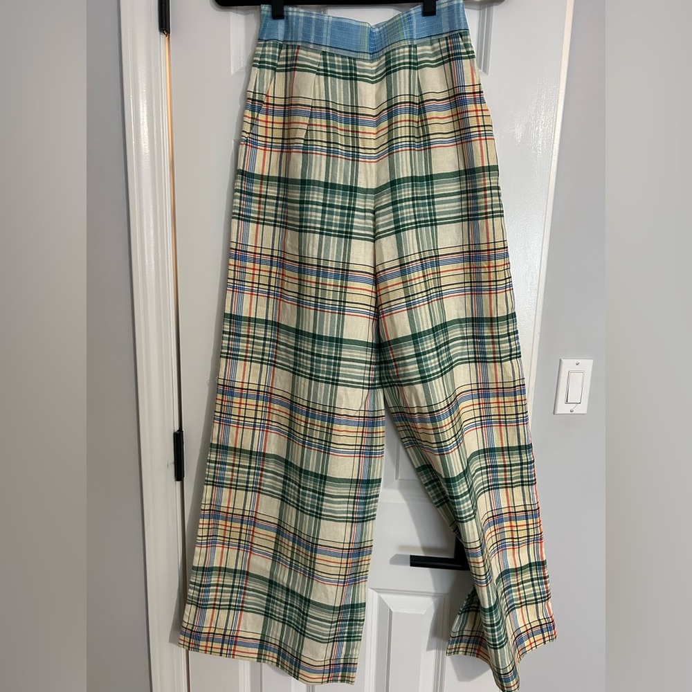Cara Cara Multicolor Plaid Wide Leg Pants